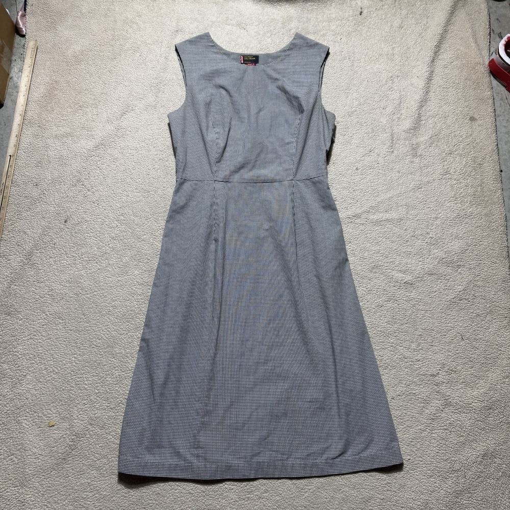 Levis Dress Womens Medium Juniors Checkered Sleeveless Sta-Prest A-Line Side Zip